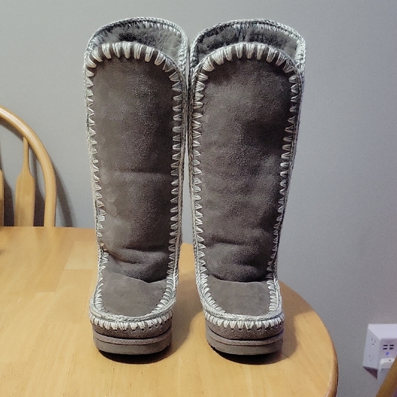 Mou Shoes - Gray 40cm Tall Mou Boots